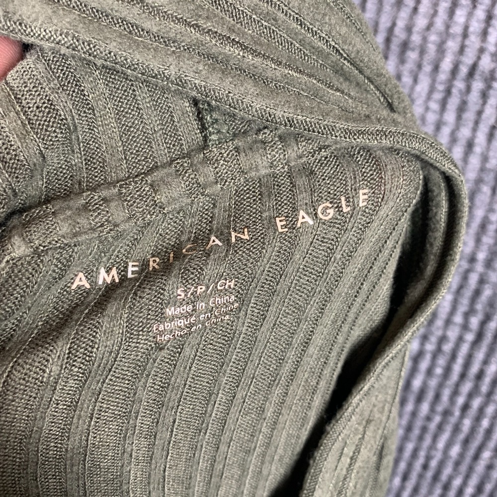 American Eagle Hoodie Womens Small Green Stretch Lightweight Comfort Sweatshirt - Picture 2 of 11